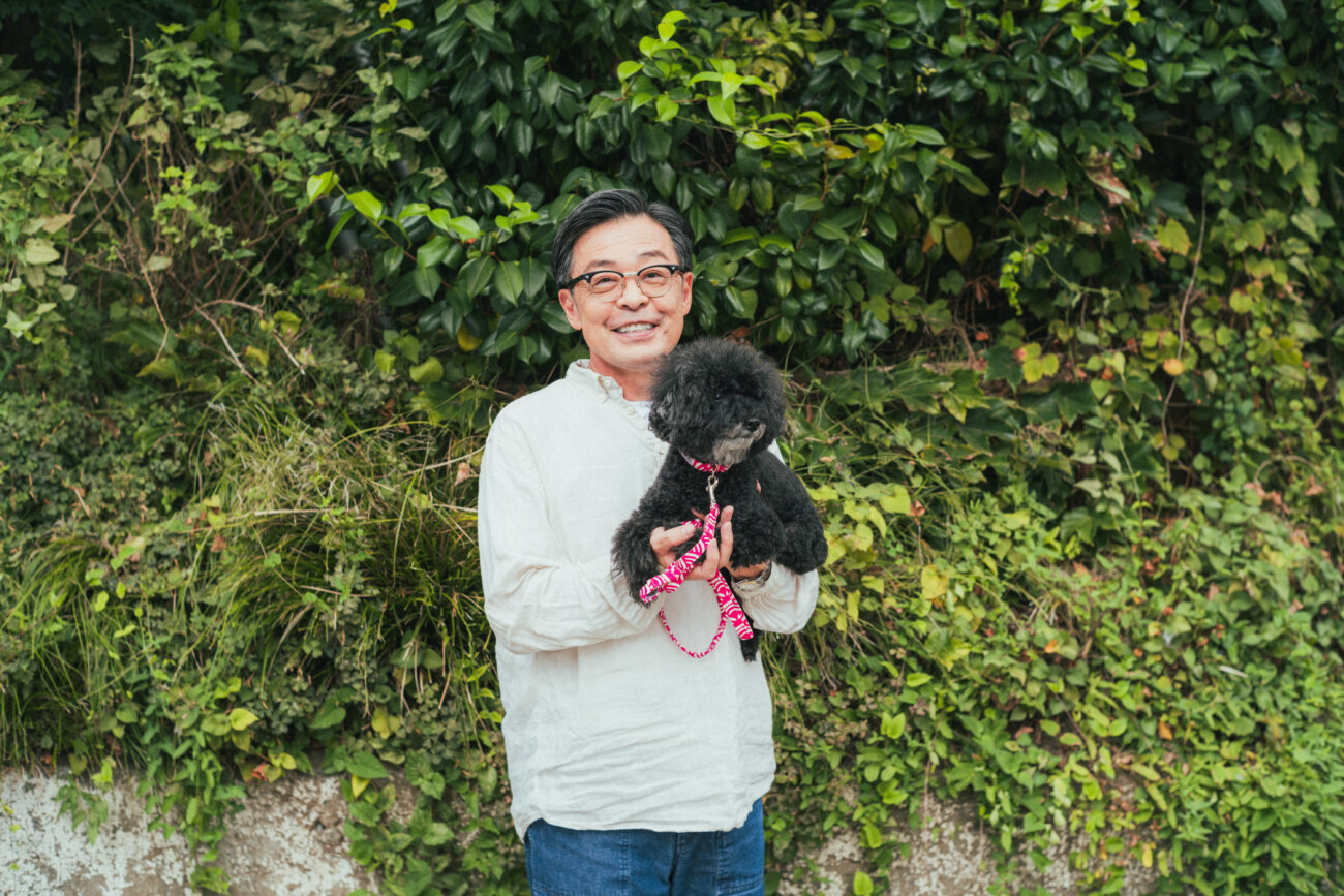 光石研さんと、愛犬のグリグリくん。